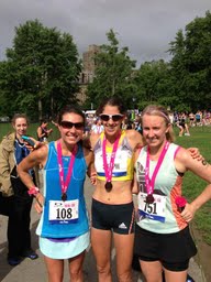 With two of my running faves, Steph and Gia. And, looks like someone forgot their sunnies!